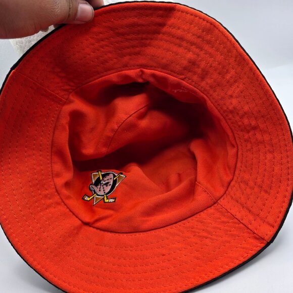 Anaheim Ducks NHL Hockey Chick-Fil-A Black Orange Reversible Bucket Hat - Picture 8 of 9